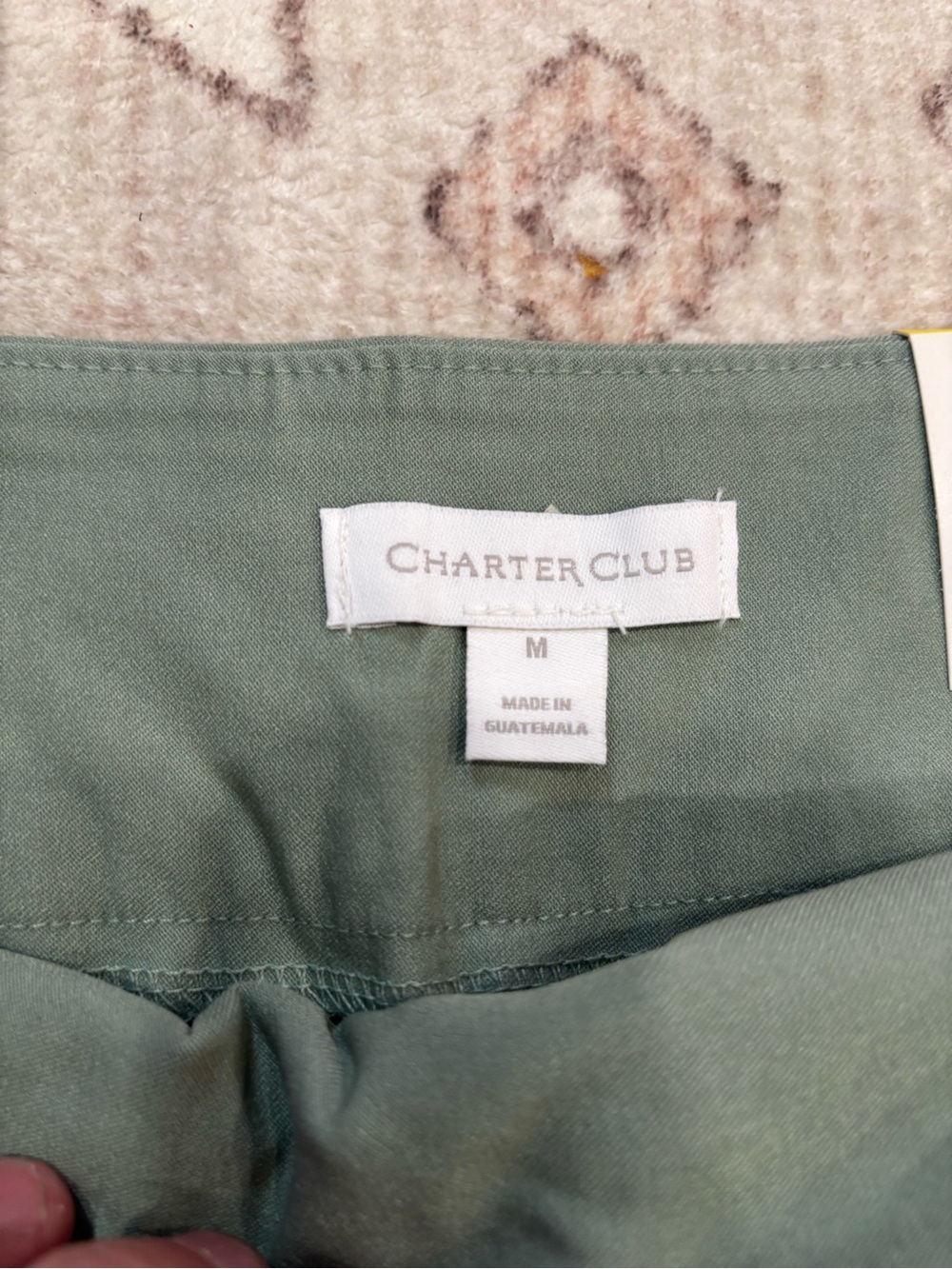 Charter Club Olive Green Mini Skirt with Side Slit - Picture 4 of 10